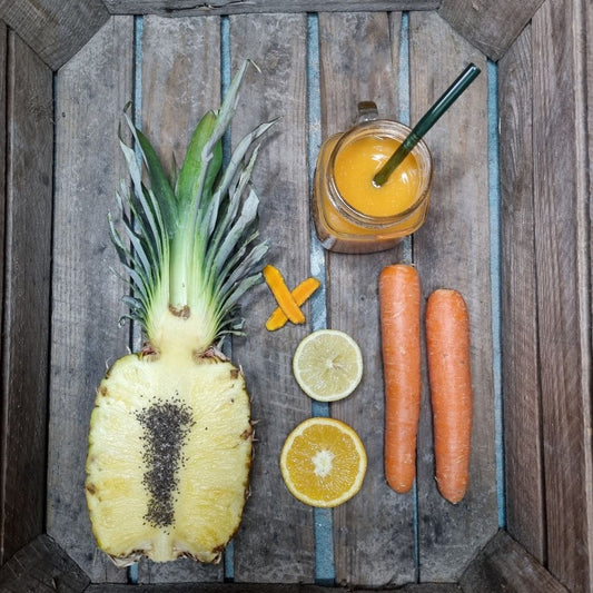 Ananas og gulerodssmoothie