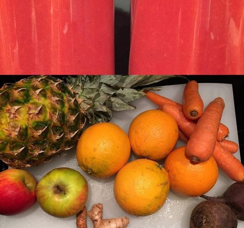 Ananas & Appelsinjuice.