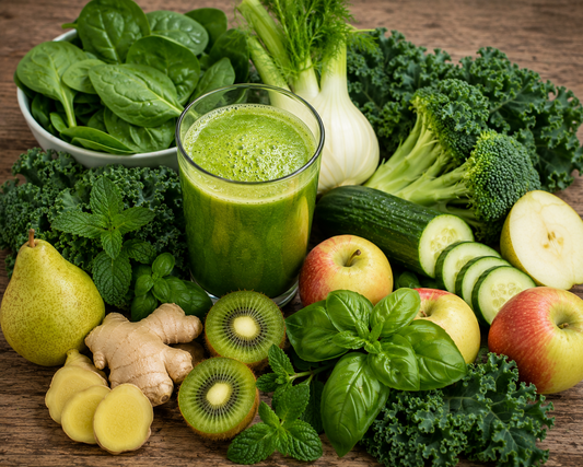 Basilikum & spinat juice