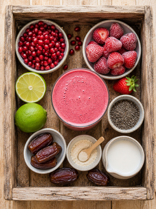 Granatæble & Jordbær Smoothie