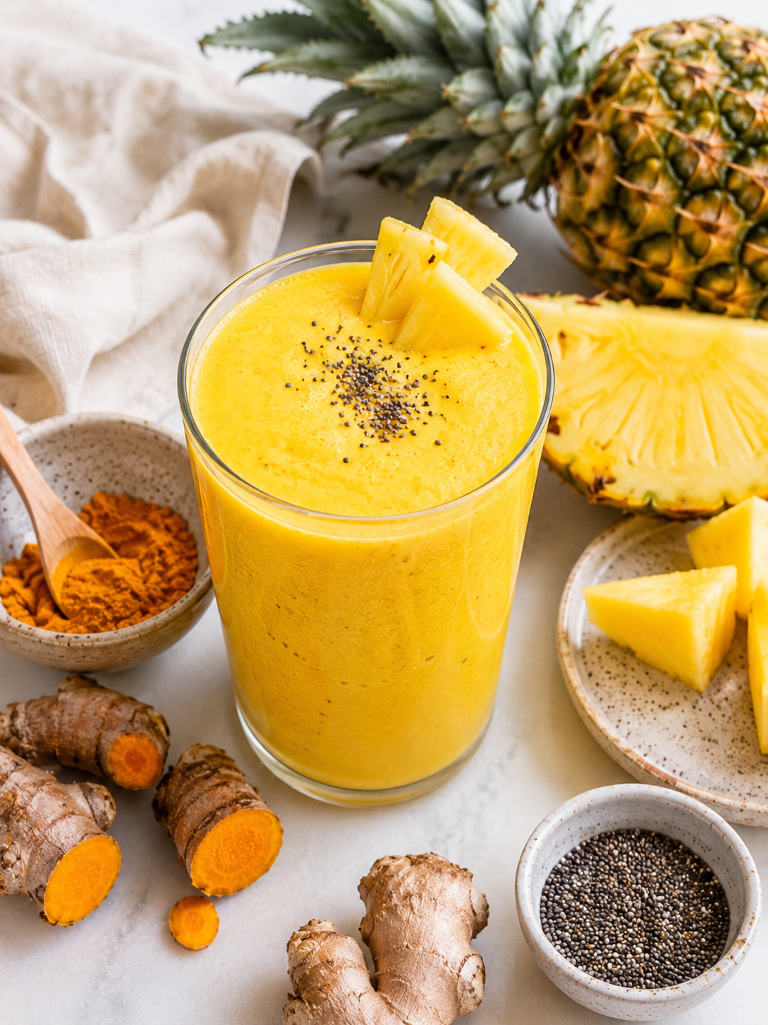Ananas & Gurkemeje smoothie