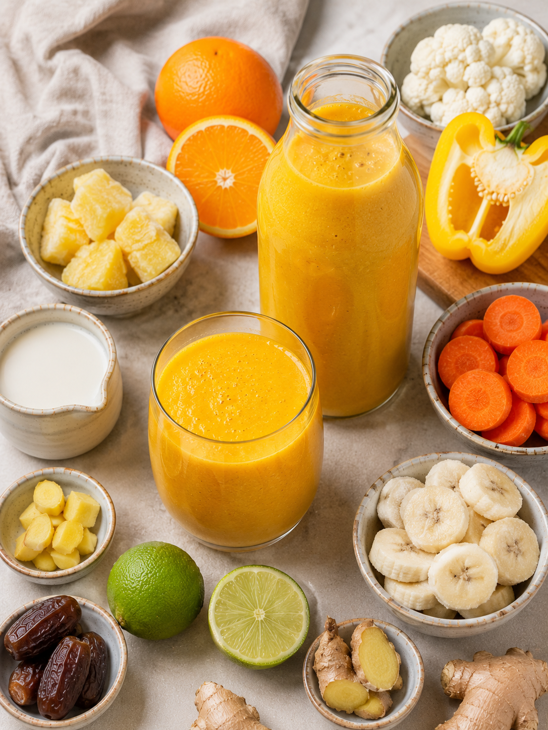 Appelsin & Gul peber Smoothie