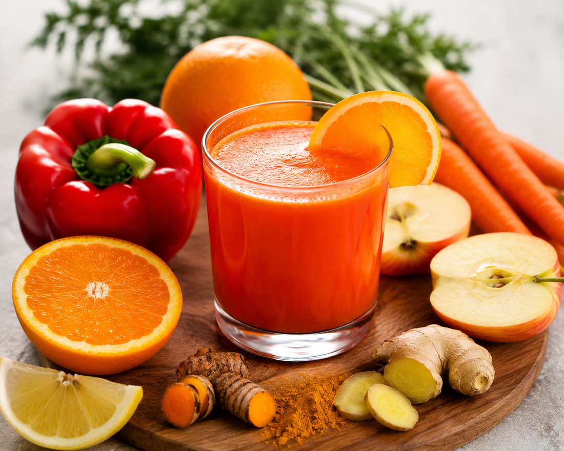 Rød Peberfrugt & Gulerods juice