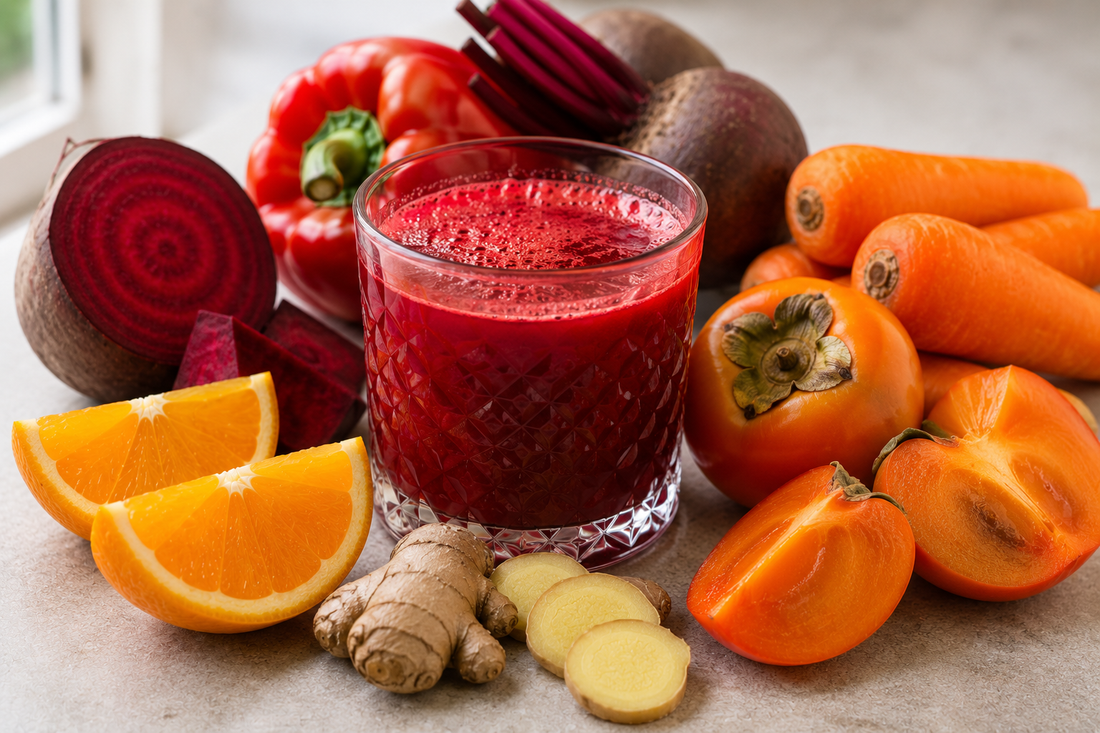 Kakifrugt & ingefær juice