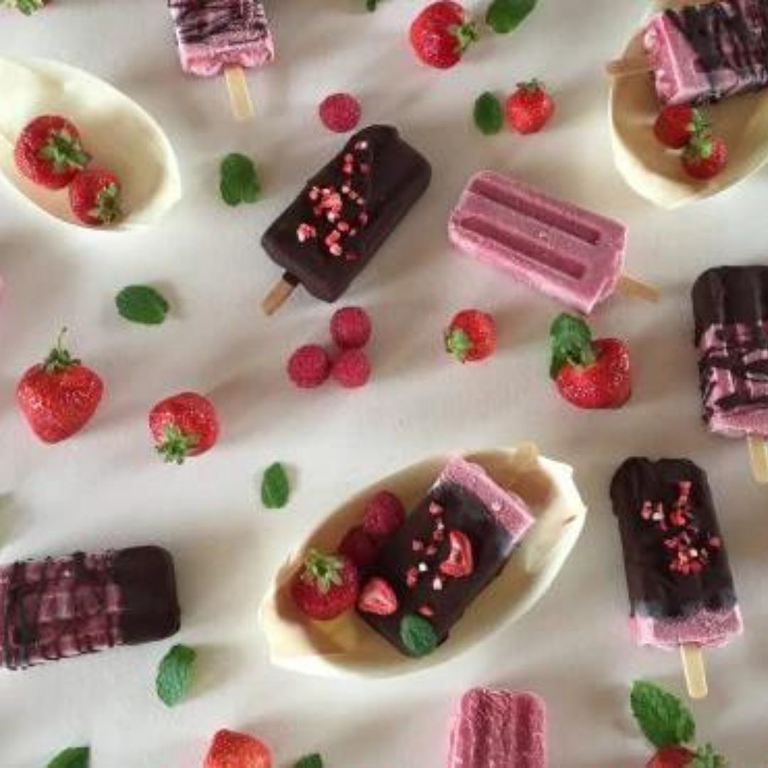 Sukkerfri Jordbær & Hindbæris med myntesmag