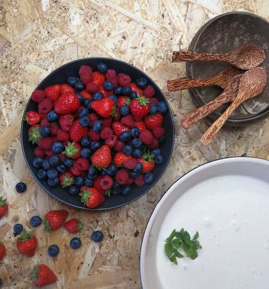 Koldskål - Vegan & Laktosefri - Sødet med kokosblomstnektar