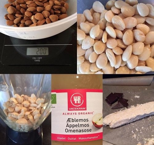 Marcipan - Hjemmelavet -Glutenfri - Laktosefri - Sukkerfri