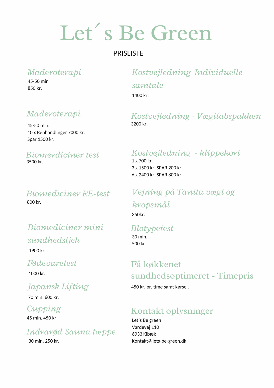 Prisliste