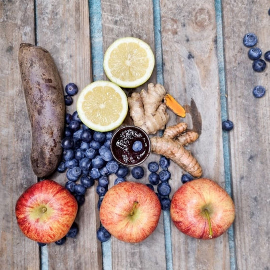 Blåbær og Rødbede shot