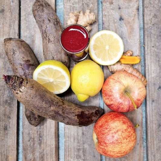 Rødbede & Gurkemeje Shot